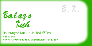 balazs kuh business card
